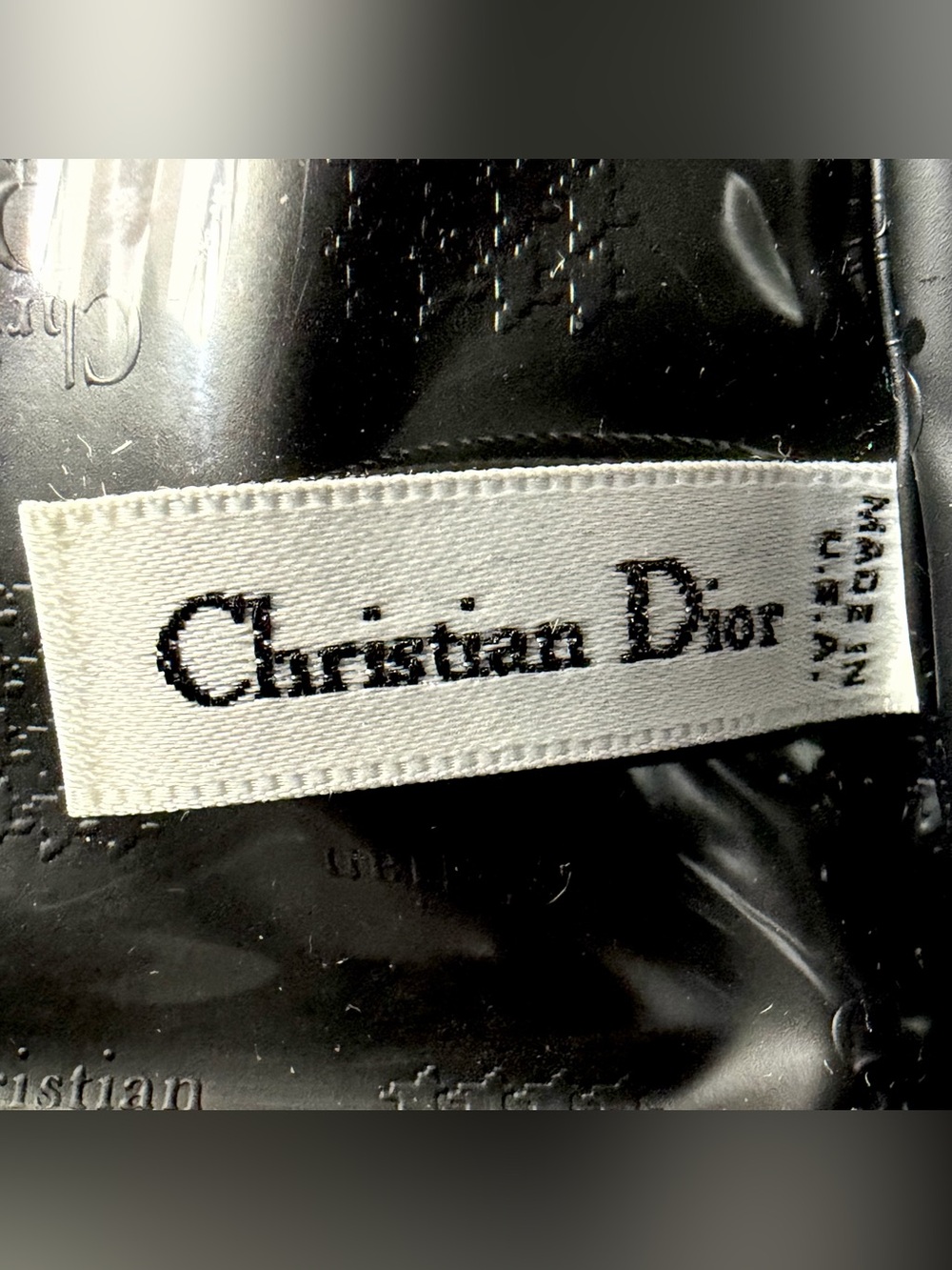 Vintage Dior Cosmetic Bag Set Green Gold Polka Dot NOS - Picture 9 of 16